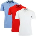 thumbnail image 1 of 3-Pack Men's Dry Fit Moisture-Wicking Polo Shirt (S-3XL), 1 of 5