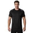 thumbnail image 1 of Men's Dry Fit Shirts Mesh Short Sleeve Athletic Crew Neck T Shirts Running Gym Workout Short Sleeve Tee Tops Black XXXXXL, 1 of 3