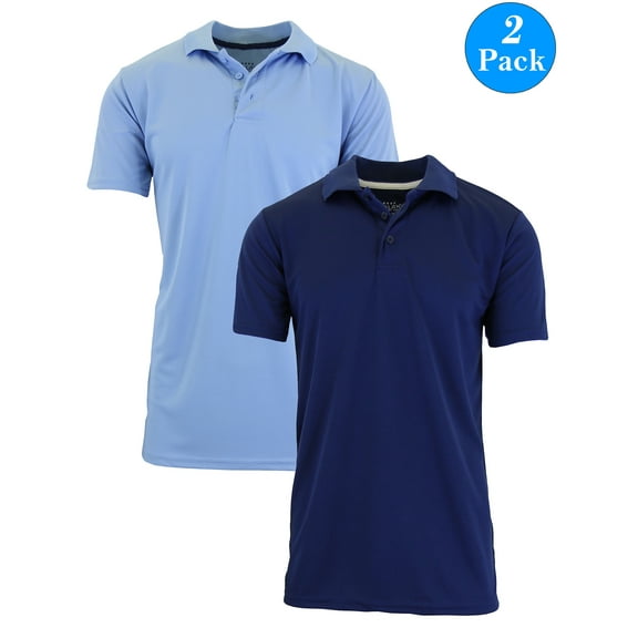 Men's Dry Slim Fit Moisture-Wicking Polo Shirt (2-Pack)