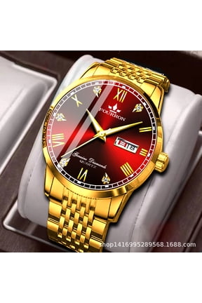 Men's Dual Calendar Watch, Business Quartz Watch, Casual Wristwatch, Luminous Waterproof Watch, Metal Strap Men's Wristwatch, Fashionable