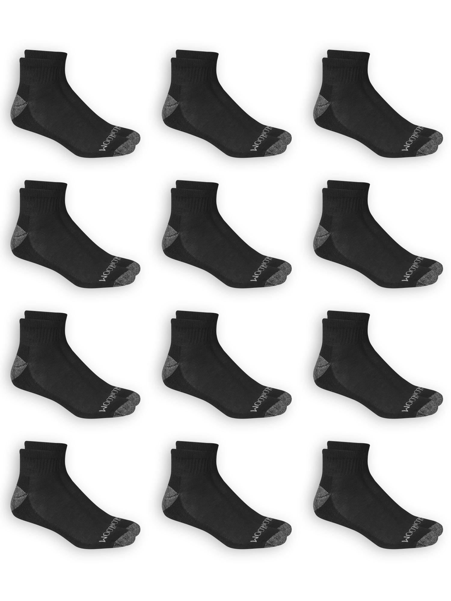 Fruit of the Loom Men's Ankle Socks, 12 Pack with Dual Defense ...