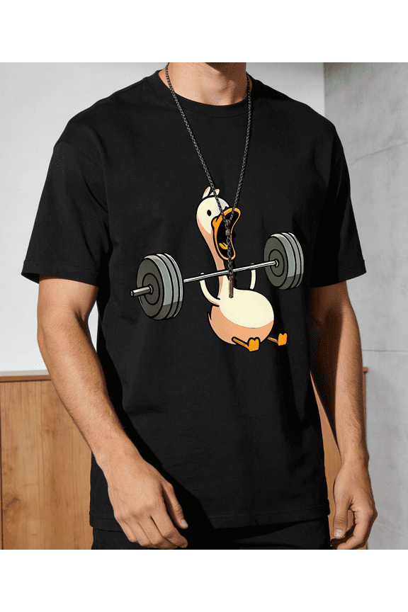 Men's Duck Lifting Weights Graphic T-Shirt M-5XL