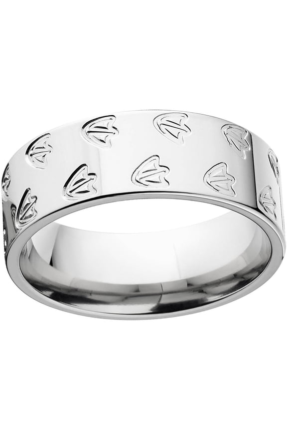 8mm Stainless Steel Wedding Band with Comfort Fit Design