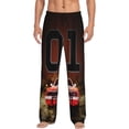 thumbnail image 1 of Men's Dukes Orange Car Haz-zard Pajama Pants Lounge Sleepwear PJ Bottoms with Drawstring Pockets, 1 of 8