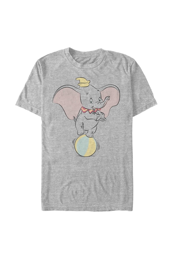 Men's Dumbo Balancing Act Graphic Tee Athletic Heather Large