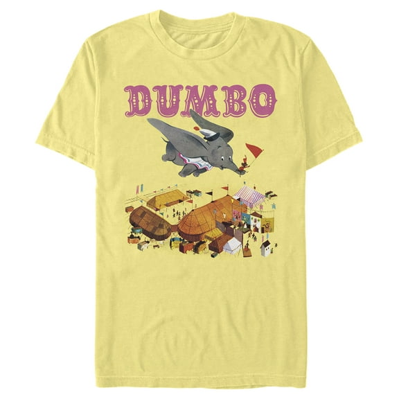 Men's Dumbo Classic Storybook Cover Graphic Tee Banana Large