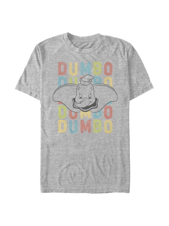 Men's Dumbo Colorful Name Stack Graphic Tee Athletic Heather 3X Large