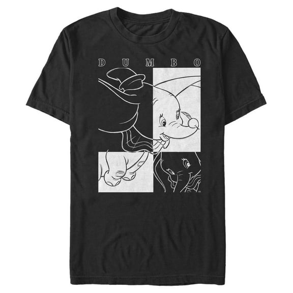 Men's Dumbo Contrasted Graphic Tee Black 3X Large