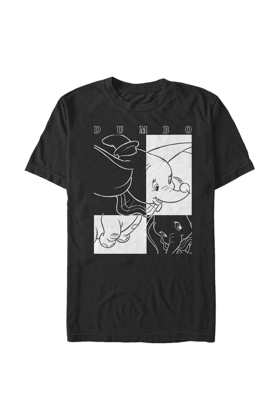 Men's Dumbo Contrasted Graphic Tee Black X Large