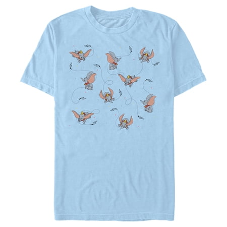 Men's Dumbo Learning to Fly Graphic Tee Light Blue Large