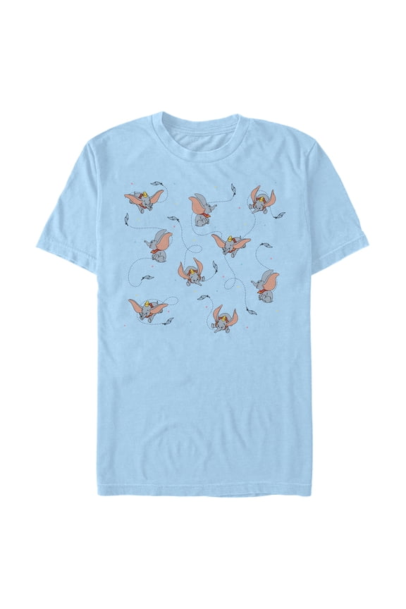 Men's Dumbo Learning to Fly Graphic Tee Light Blue X Large