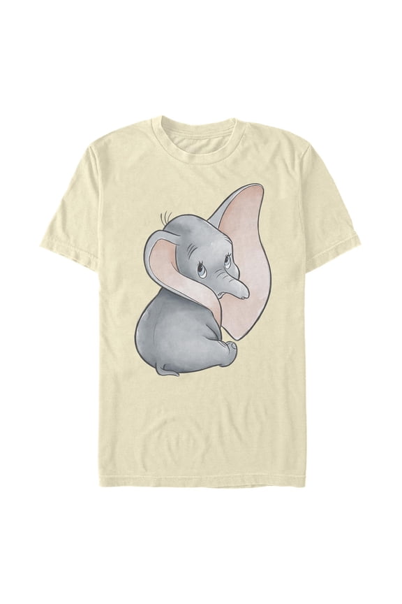 Men's Dumbo Looking Back Elephant Portrait Pose Graphic T-Shirt