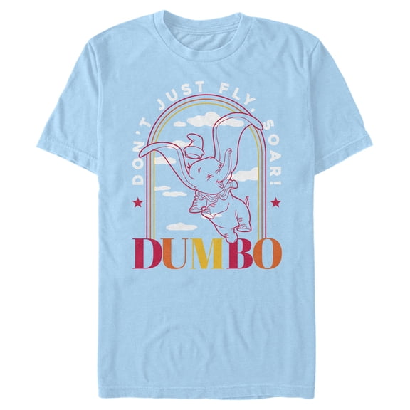 Men's Dumbo Soaring Sunset Arch Graphic Tee Light Blue 2X Large