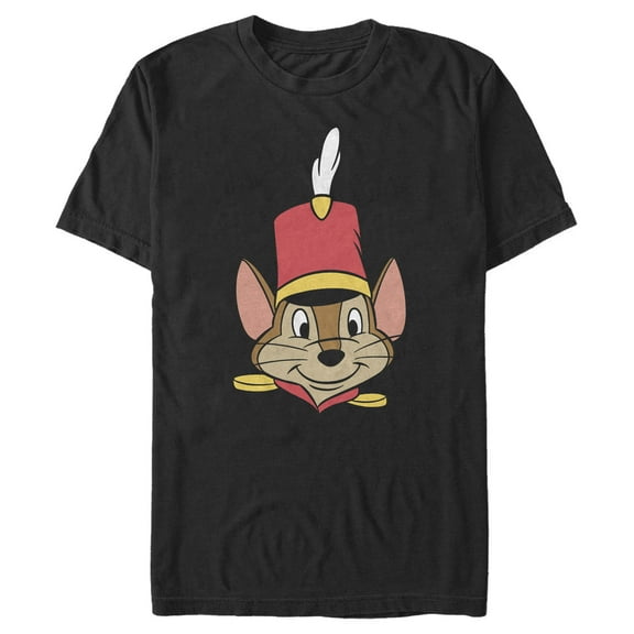 Men's Dumbo Timothy Q. Mouse Graphic Tee Black Medium