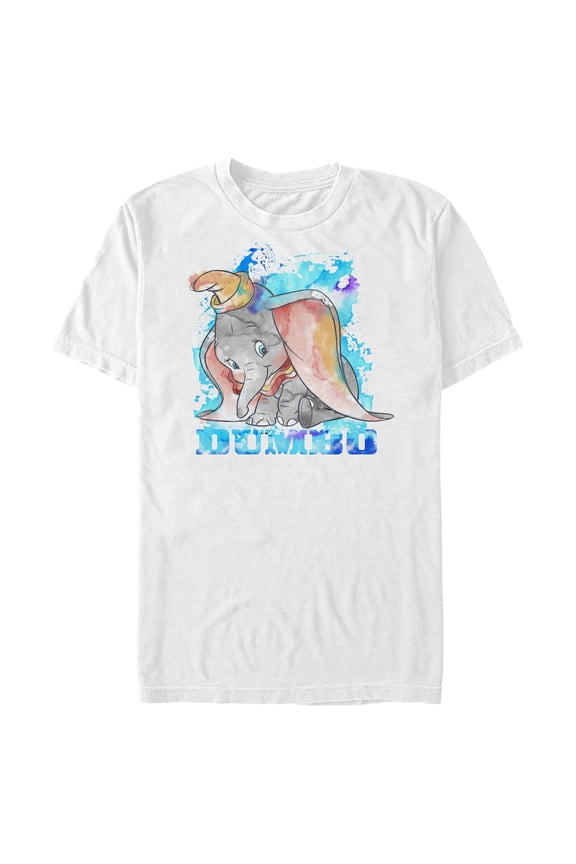 Men's Dumbo Watercolor Graphic Tee White 3X Large