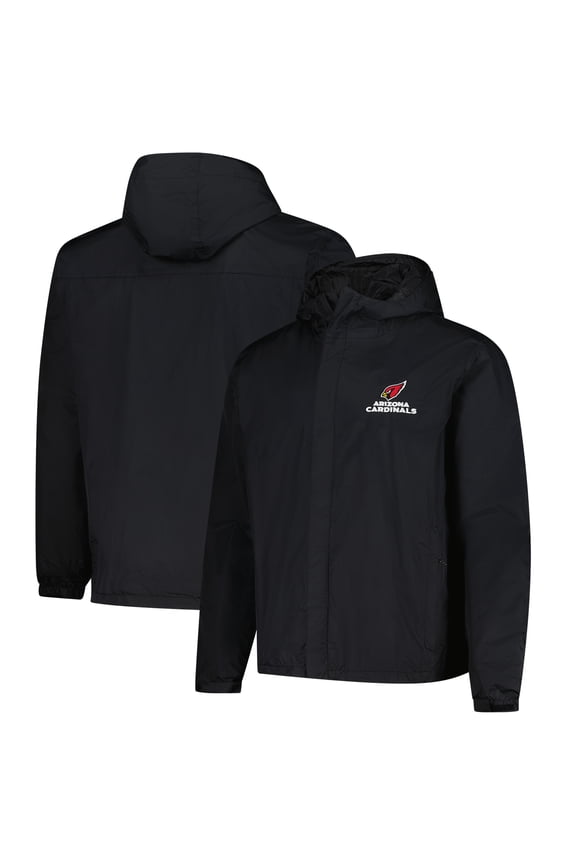 Men's Dunbrooke Black Arizona Cardinals Tropic Waterproof Packable Full-Zip Hoodie Jacket