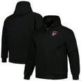 thumbnail image 1 of Men's Dunbrooke Black Atlanta Falcons Big & Tall Dakota Canvas Hoodie Full-Zip Jacket, 1 of 4