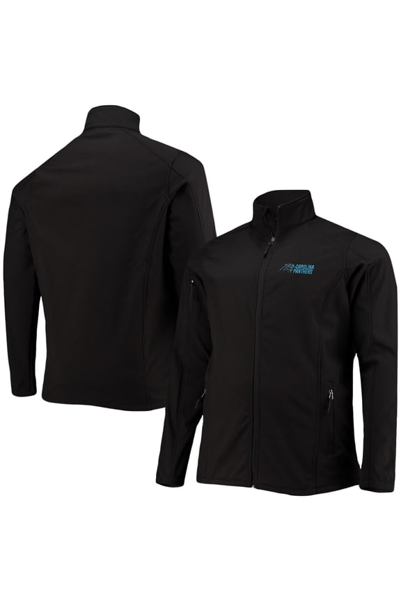 Men's Dunbrooke Black Carolina Panthers Big & Tall Sonoma Softshell Full-Zip Jacket