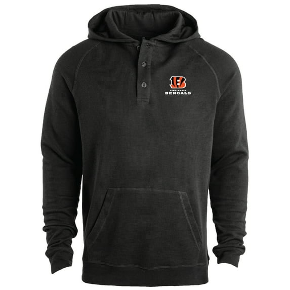 Men's Dunbrooke Black Cincinnati Bengals Montana Raglan Thermal Hoodie