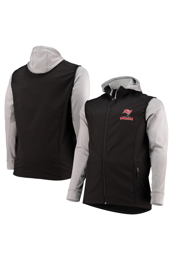 Men's Dunbrooke Black/Gray Tampa Bay Buccaneers Big & Tall Alpha Full-Zip Hoodie Jacket