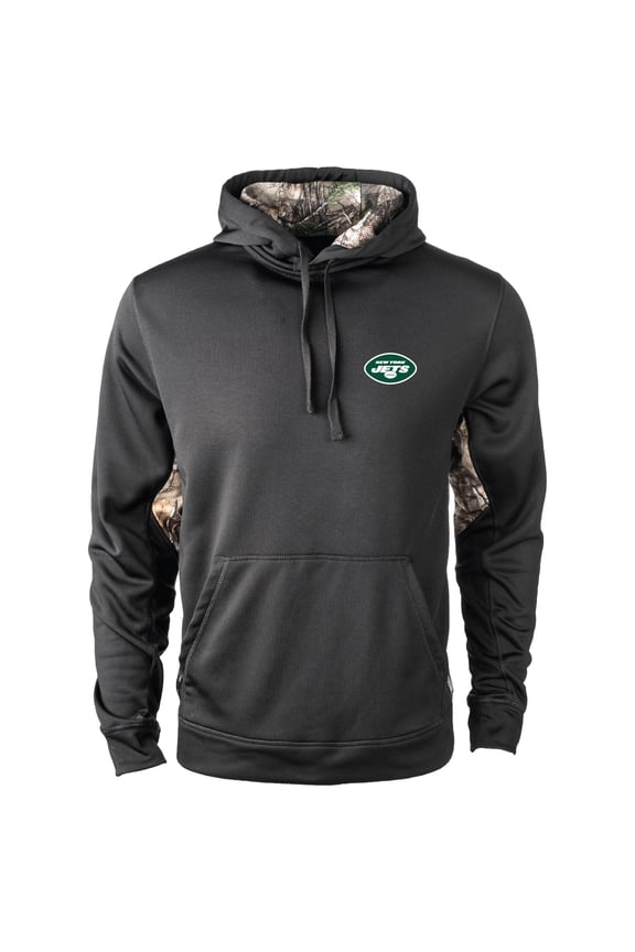 Men's Dunbrooke Black New York Jets Ranger Real Tree Camo Hoodie