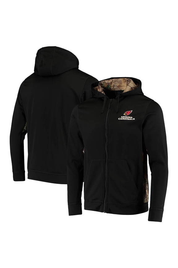 Men's Dunbrooke Black/Realtree Camo Arizona Cardinals Decoy Tech Fleece Full-Zip Hoodie