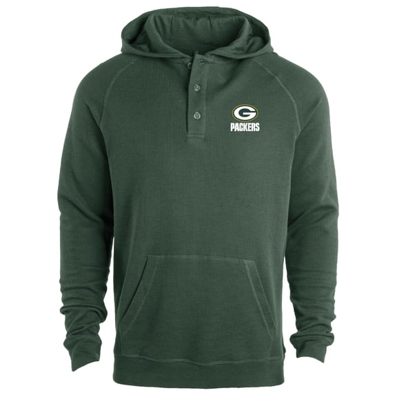Men's Dunbrooke Green Green Bay Packers Montana Raglan Thermal Hoodie