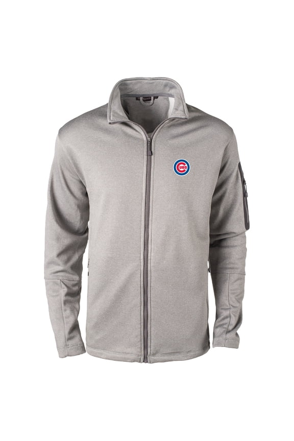 Men's Dunbrooke Heather Gray Chicago Cubs Pacific Full-Zip Fleece Jacket