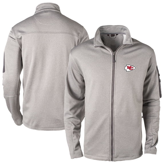 Men's Dunbrooke Heather Gray Kansas City Chiefs Full-Zip Fleece Jacket