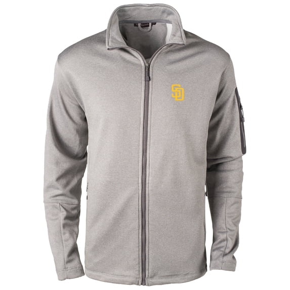 Men's Dunbrooke Heather Gray San Diego Padres Pacific Full-Zip Fleece Jacket