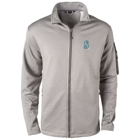 Men's Dunbrooke Heather Gray Seattle Mariners Pacific Full-Zip Fleece Jacket