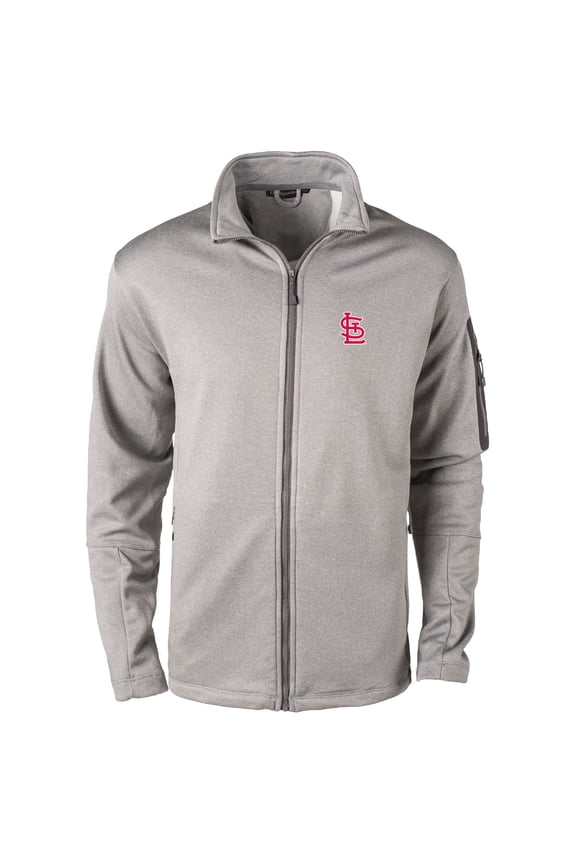 Men's Dunbrooke Heather Gray St. Louis Cardinals Pacific Full-Zip Fleece Jacket