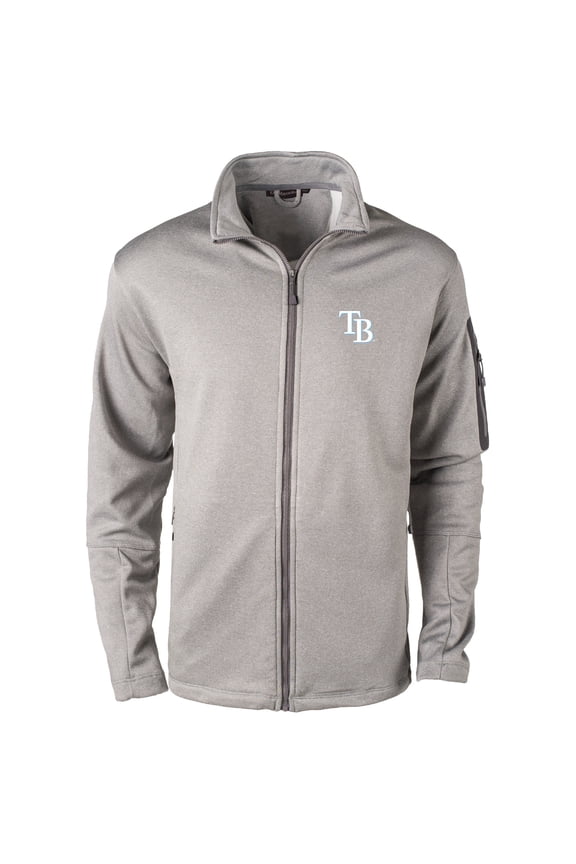 Men's Dunbrooke Heather Gray Tampa Bay Rays Pacific Full-Zip Fleece Jacket