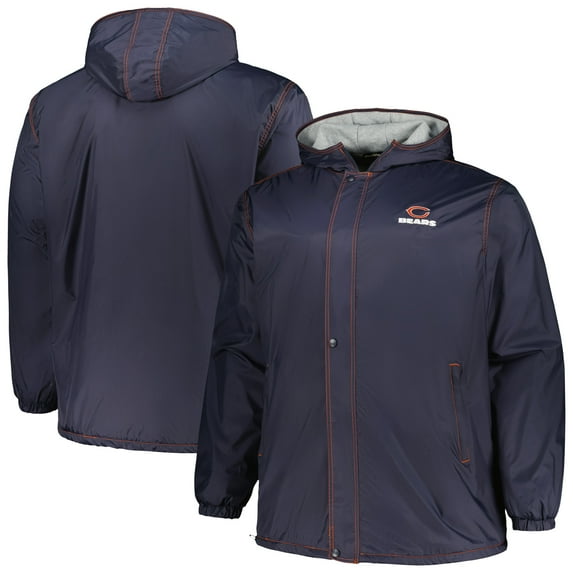 Men's Dunbrooke Navy Chicago Bears Big & Tall Legacy Stadium Full-Zip Jacket