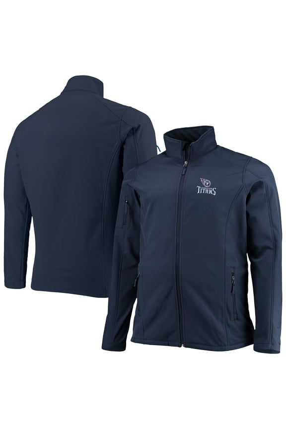 Men's Dunbrooke Navy Tennessee Titans Big & Tall Sonoma Softshell Full-Zip Jacket