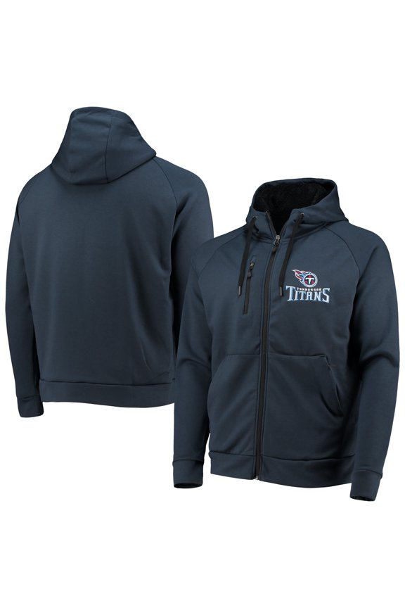 Men's Dunbrooke Navy Tennessee Titans Shag Tri-Blend Full-Zip Raglan Hoodie