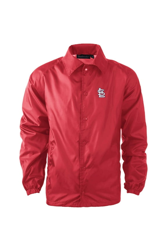 Men's Dunbrooke  Red St. Louis Cardinals Coach's Raglan Full-Snap Windbreaker Jacket