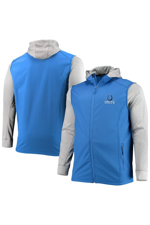Men's Dunbrooke Royal/Gray Indianapolis Colts Big & Tall Alpha Full-Zip Hoodie Jacket