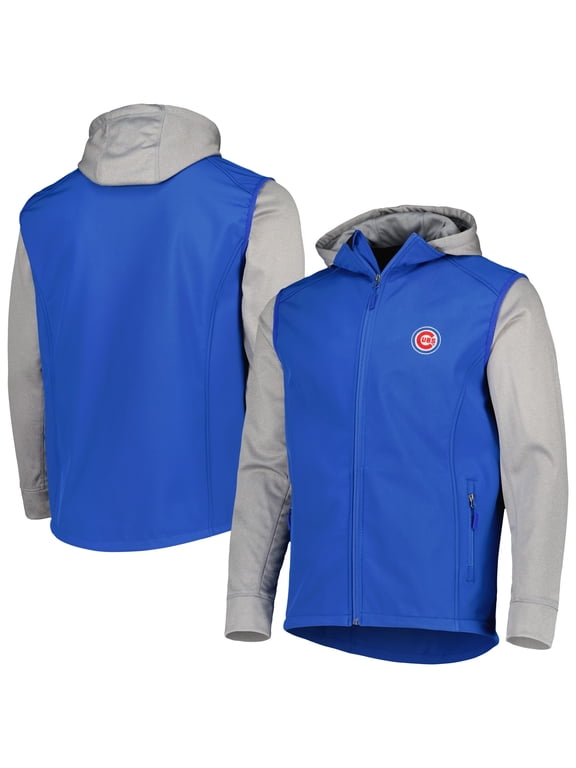 Men's Dunbrooke Royal/Heather Gray Chicago Cubs Alpha Full-Zip Jacket