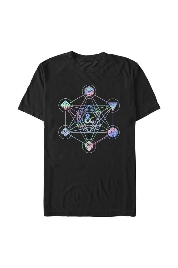 Men's Dungeons & Dragons Abstract Dice Logo Graphic T-Shirt