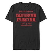 Mens Dungeons & Dragons Because Im the Dungeon Master Graphic T-Shirt