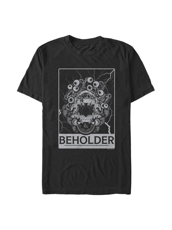 Men's Dungeons & Dragons Beholder Card Graphic Tee Black 3X Large