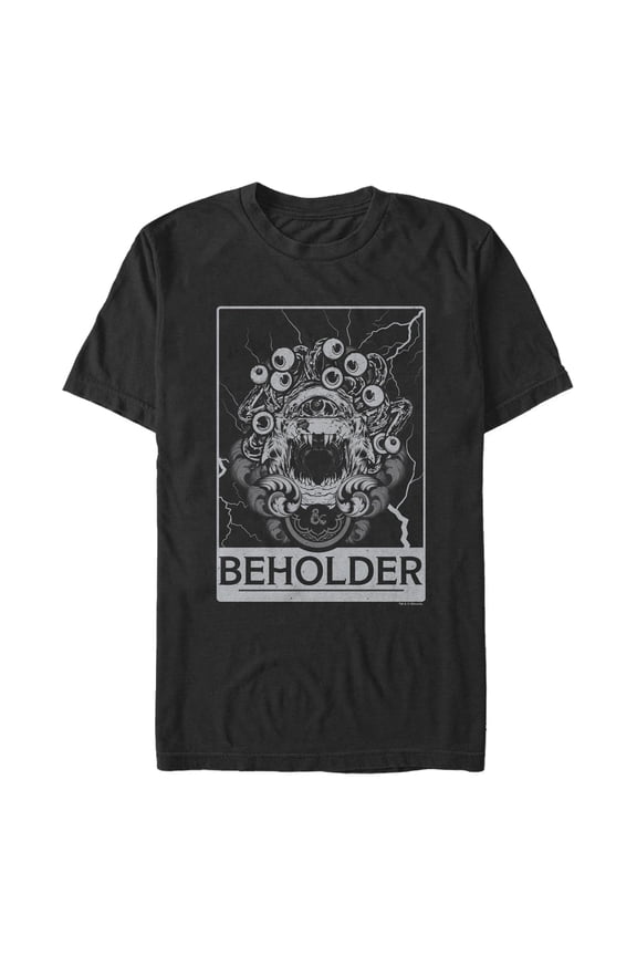 Men's Dungeons & Dragons Beholder Card Graphic Tee Black X Large