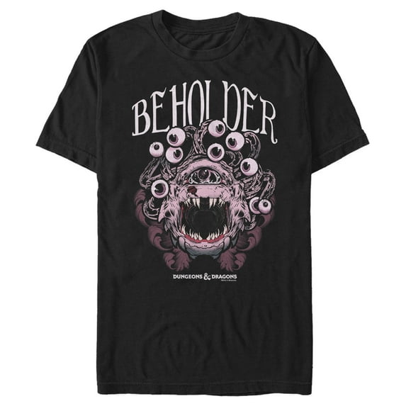 Men's Dungeons & Dragons Beholder Monster Portrait Graphic Tee Black 2X Large