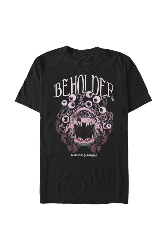 Men's Dungeons & Dragons Beholder Monster Portrait Graphic Tee Black Large