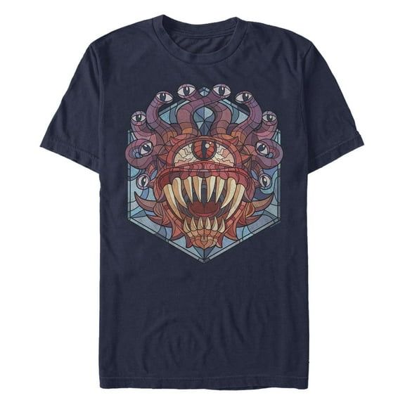 Men's Dungeons & Dragons Beholder Monster Stained Glass  Graphic T-Shirt