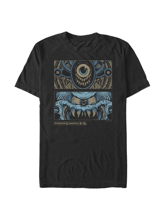 Men's Dungeons & Dragons Beholder Nightmare Panel Graphic Tee Black 3X Large