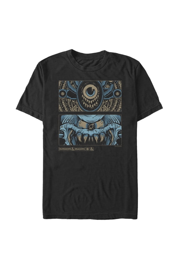 Men's Dungeons & Dragons Beholder Nightmare Panel Graphic Tee Black Medium