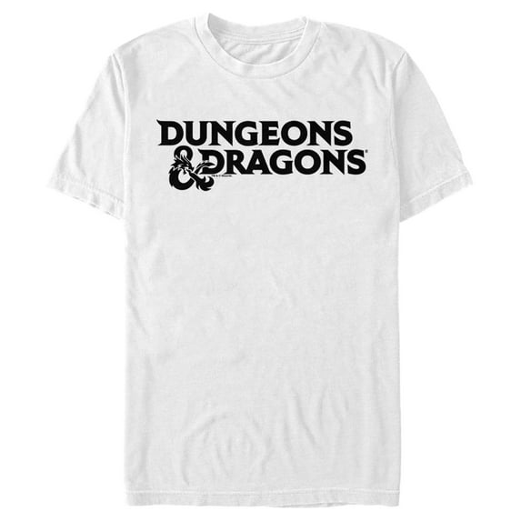 Men's Dungeons & Dragons Classy Logo Graphic Tee White Large