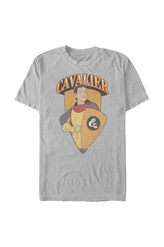 Men's Dungeons & Dragons Eric the Cavalier Cartoon Graphic Tee Silver 3X Large